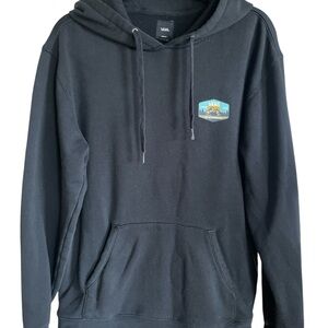 Vans Classic Black Hoodie with Logo Patch